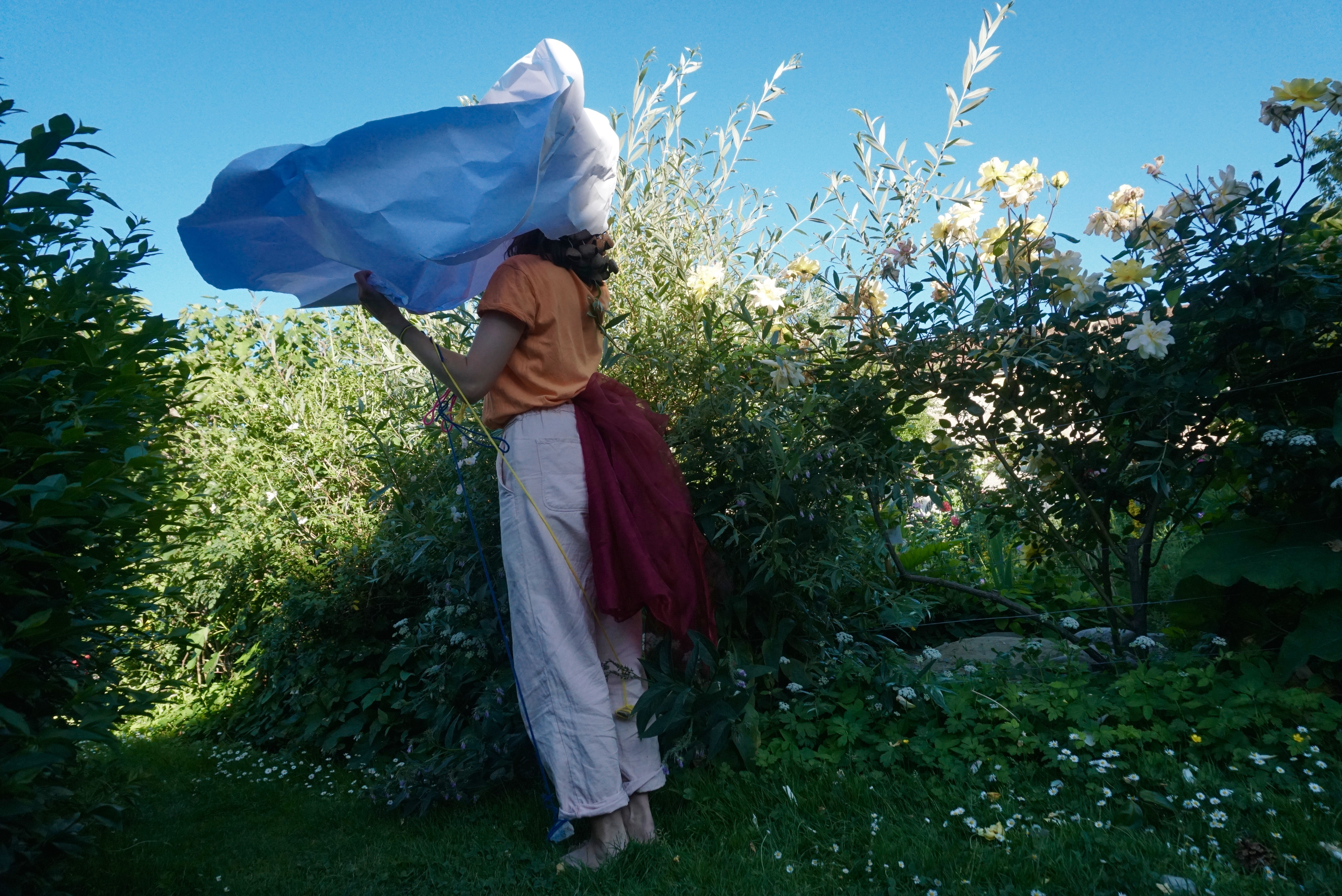 Sounding my plant (workshop day for kids) / at the intercultural garden (21.7.)